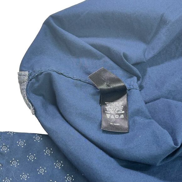 Kenneth Cole New York Men Shirt Size Medium Blue Cotton Career Casual Button Up - Picture 7 of 9